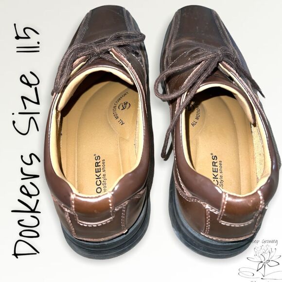 Dockers Brown Leather Men’s Loafers - Size 11.5 - Picture 6 of 8